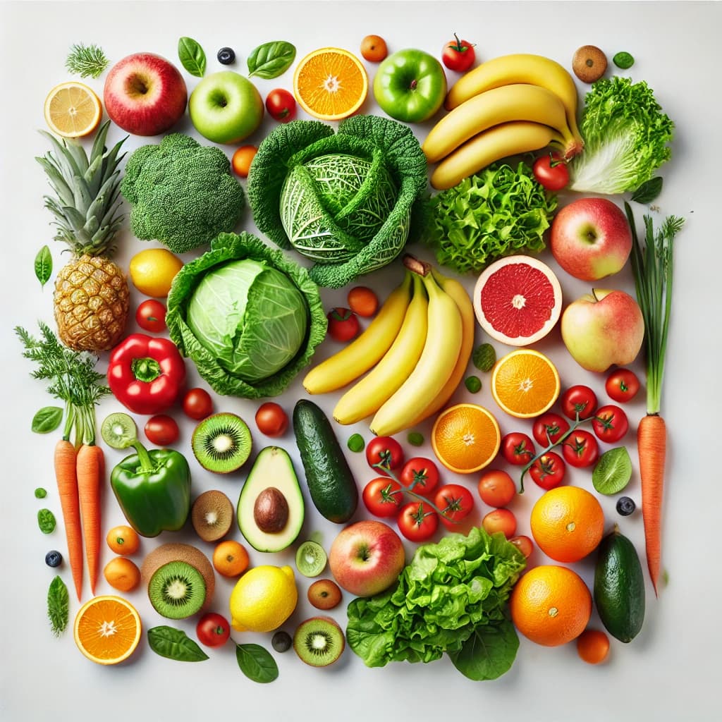 Fresh fruits and vegetables